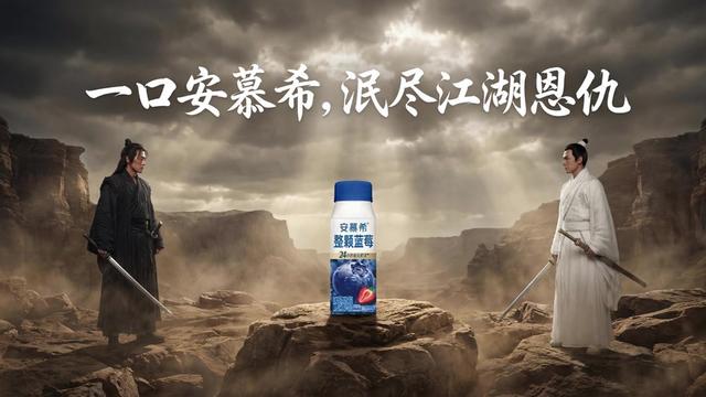 _一口安慕希_泯尽江湖恩仇__耗时打磨的邵氏武侠风安慕希创意广告成片来了_全程_AI_制作_从分镜脚本_画面生成到定制_BGM_精准还原邵氏兄弟经典武侠美学_高饱和特艺彩胶片质感_快慢交错的武打编排_把产品植入无缝融入江湖故事线_从巅峰对决到化敌为友_每一帧都踩准邵氏武侠的精髓_致敬经典港片_也玩出了国货创意广告的全新打开方式__#安慕希整颗蓝莓AI创作大赛#安慕希整颗蓝莓酸奶#即梦AI#AI奇妙物语_#Seedance_即梦AI_安慕希